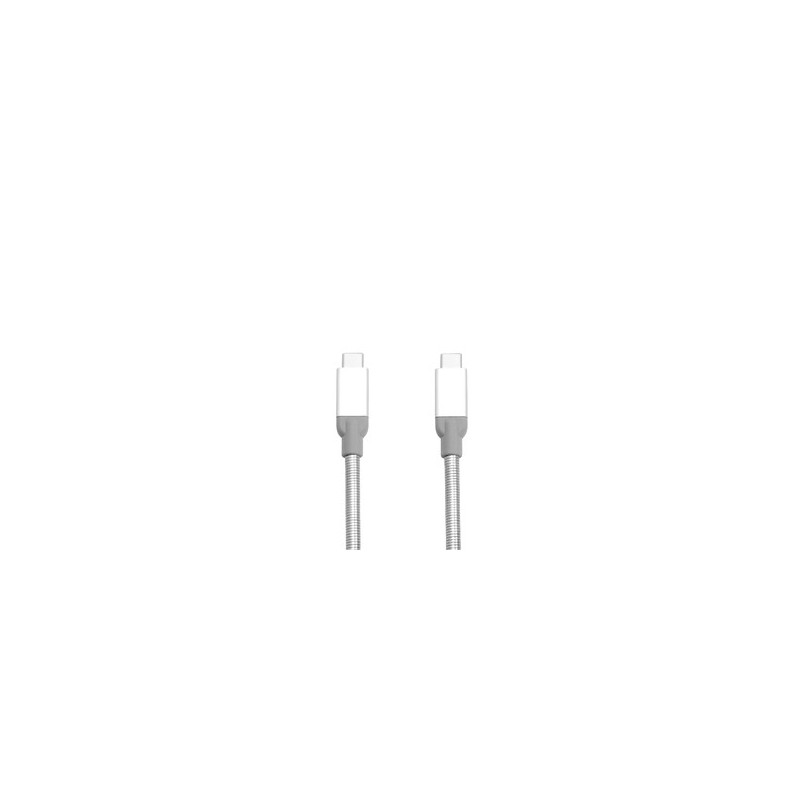 Câble Verbatim USB-C M M 30cm Acier Inoxydable (Blanc Gris)
