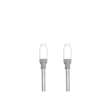 Câble Verbatim USB-C M M 30cm Acier Inoxydable (Blanc Gris)