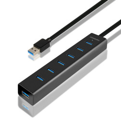Hub USB 3.0 alimenté Axagon HUE-SA7BP - 7 ports (Noir)