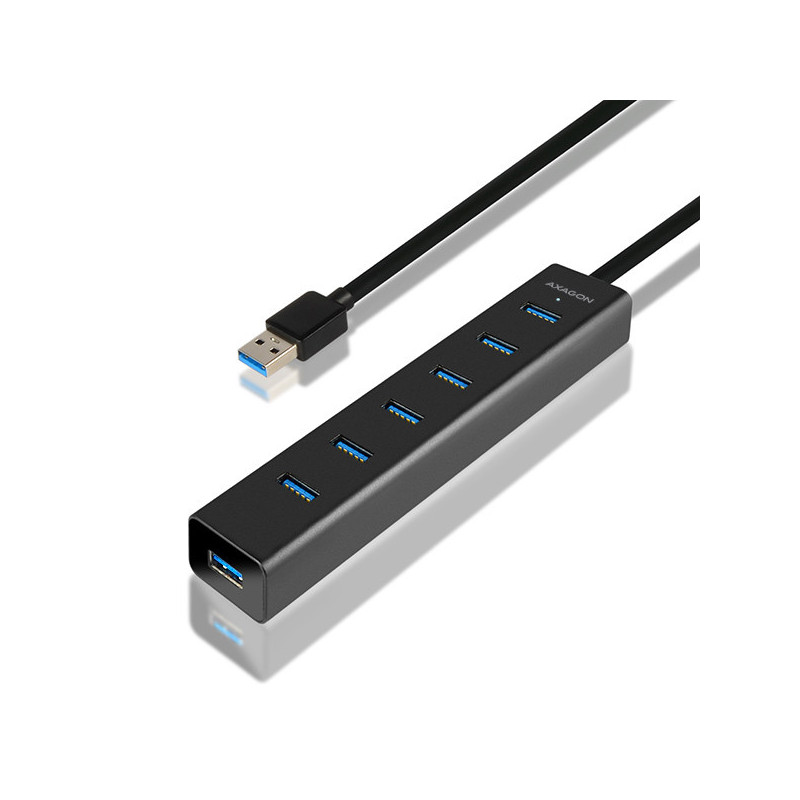 Hub USB 3.0 alimenté Axagon HUE-SA7BP - 7 ports (Noir)