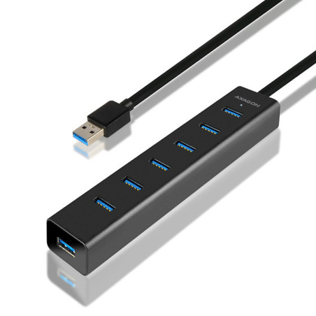 Hub USB 3.0 alimenté Axagon HUE-SA7BP - 7 ports (Noir)