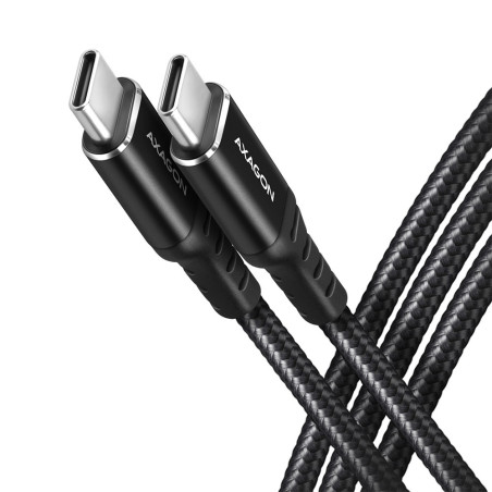 Câble Axagon USB-C 1m M M 60W (Noir)