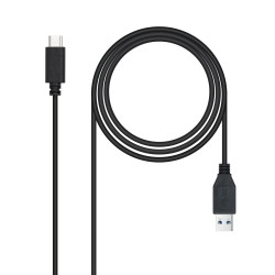 Câble Nanocable USB-A C 3.1 M M 2m (Noir)