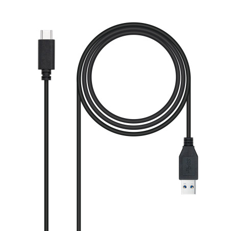 Câble Nanocable USB-A C 3.1 M M 2m (Noir)