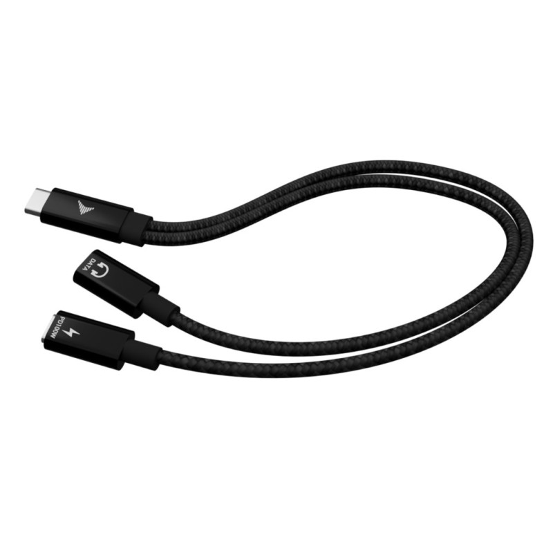 Adaptateur I-Tec USB-C vers 2x USB-C 30cm M F (Noir)