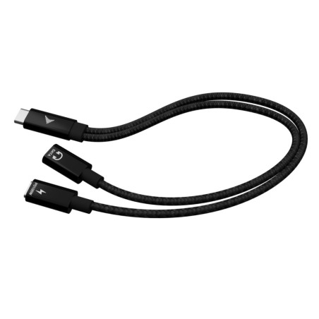 Adaptateur I-Tec USB-C vers 2x USB-C 30cm M F (Noir)