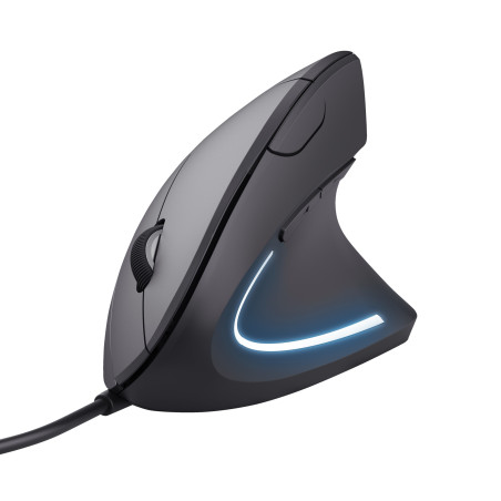 Souris filaire ergonomique Trust Verto (Noir)
