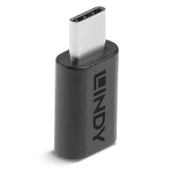Adaptateur USB-C Lindy vers USB-C (Noir)