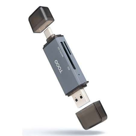 Lecteur de Cartes externe USB-A C 3.2 TooQ TQR-3001G (Gris)