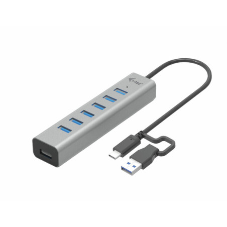 Hub USB-A C I-Tec Charging Metal - 7 ports USB 3.0 (Gris)