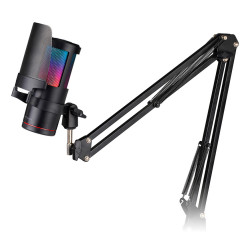 Microphone Mars Gaming  MMIC-SC RGB avec bras de montage (Noir)