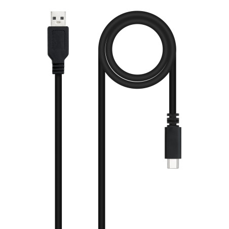Câble Nanocable USB-A C 2.0 M M 3m (Noir)