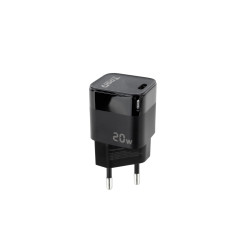 Chargeur secteur TooQ 1 port USB-C 20W (Noir)