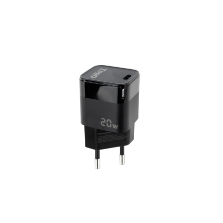 Chargeur secteur TooQ 1 port USB-C 20W (Noir)