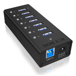 Hub USB 3.0 Icy Box - 7 ports (Noir)