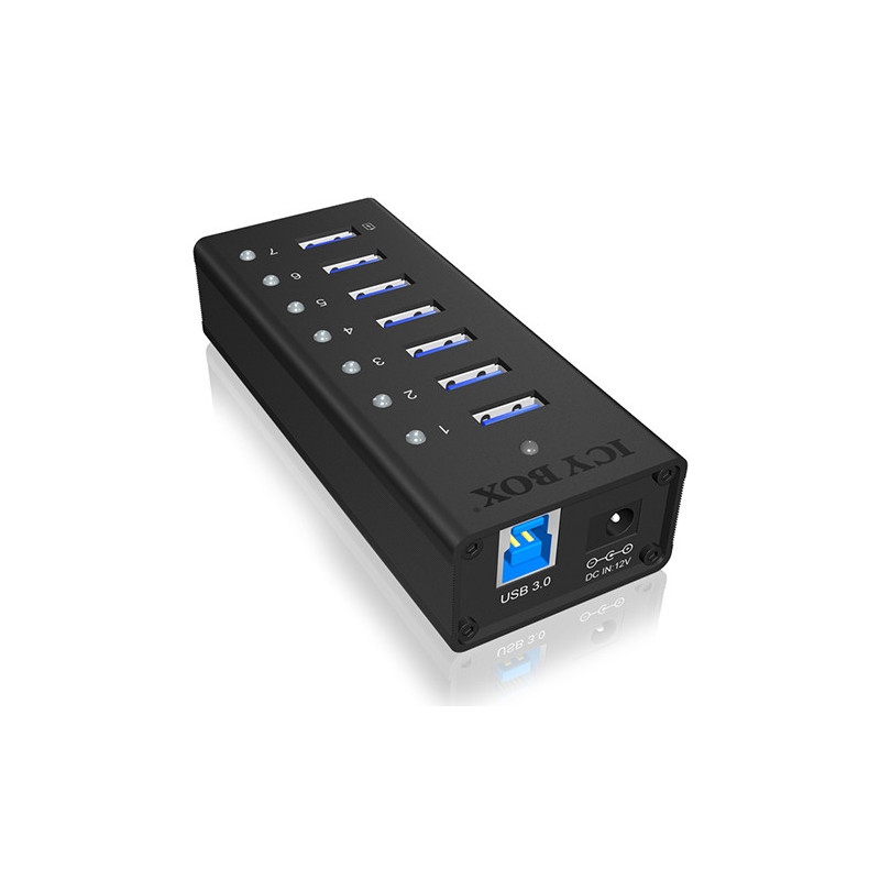 Hub USB 3.0 Icy Box - 7 ports (Noir)
