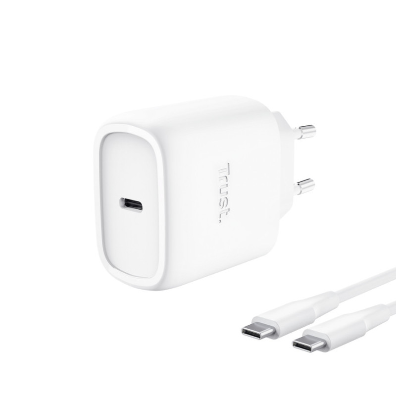 Chargeur secteur Trust Maxo 1x port USB-C - 45W- Cable 2m inclus (Blanc)