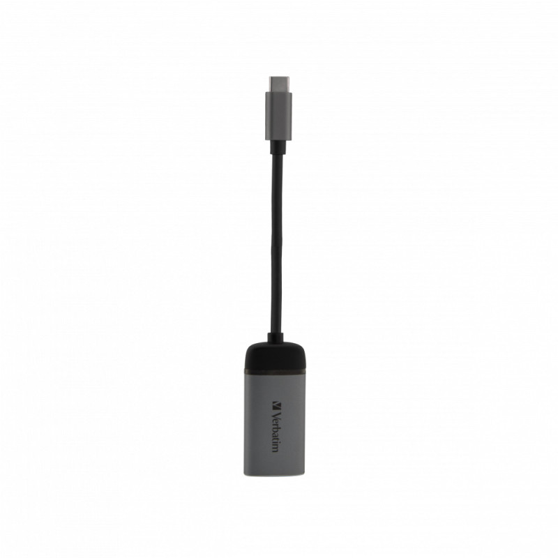 Cable Adaptateur Verbatim USB type C vers HDMI 2.0 10cm (Argent)