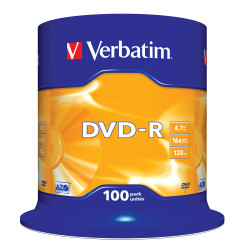 DVD-R Verbatim 4,7 Go (Spindle de 100)