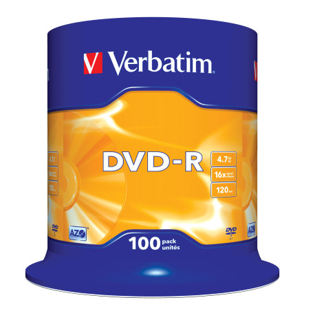 DVD-R Verbatim 4,7 Go (Spindle de 100)