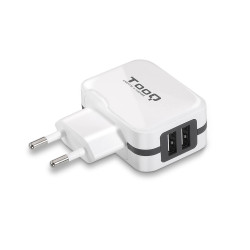 Chargeur secteur TooQ 2 port USB-A 17W (Blanc)
