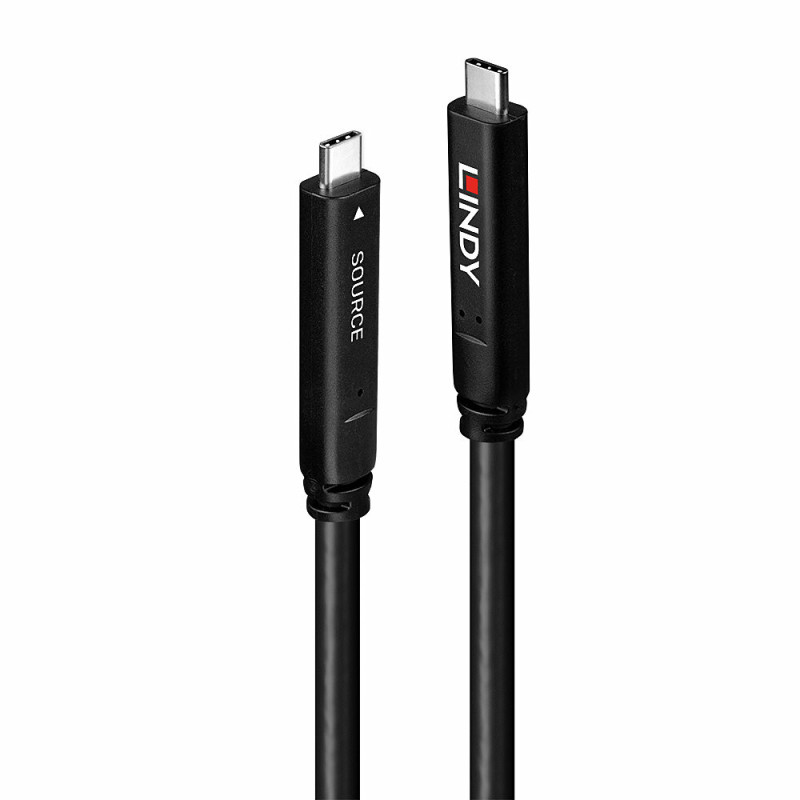 Câble Lindy Hybride USB-C 3.2   DisplayPort 1.4 - 10m (Noir)