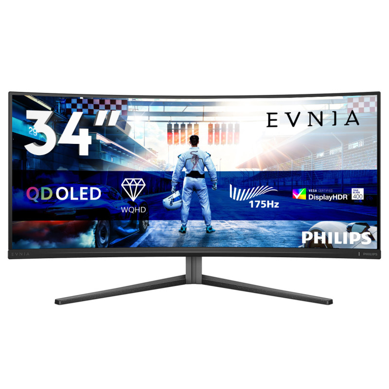 Ecran incurvé 34" Philips Evnia 34M2C6500 OLED WQHD 175Hz (Noir)