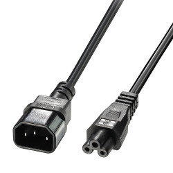 Câble d'alimentation Lindy IEC C14 F vers tripolaire 1m (Noir)