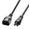 Câble d'alimentation Lindy IEC C14 F vers tripolaire 1m (Noir)