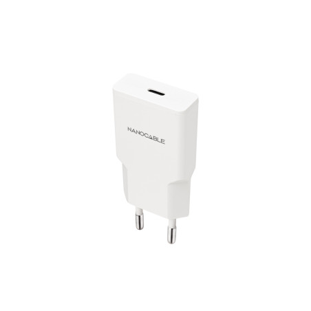 Chargeur secteur Nanocable  1x USB-C 30W (Blanc)