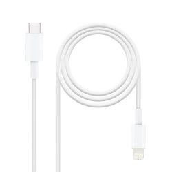 Câble Nanocable USB-C - Lightning M M 2m (Blanc)