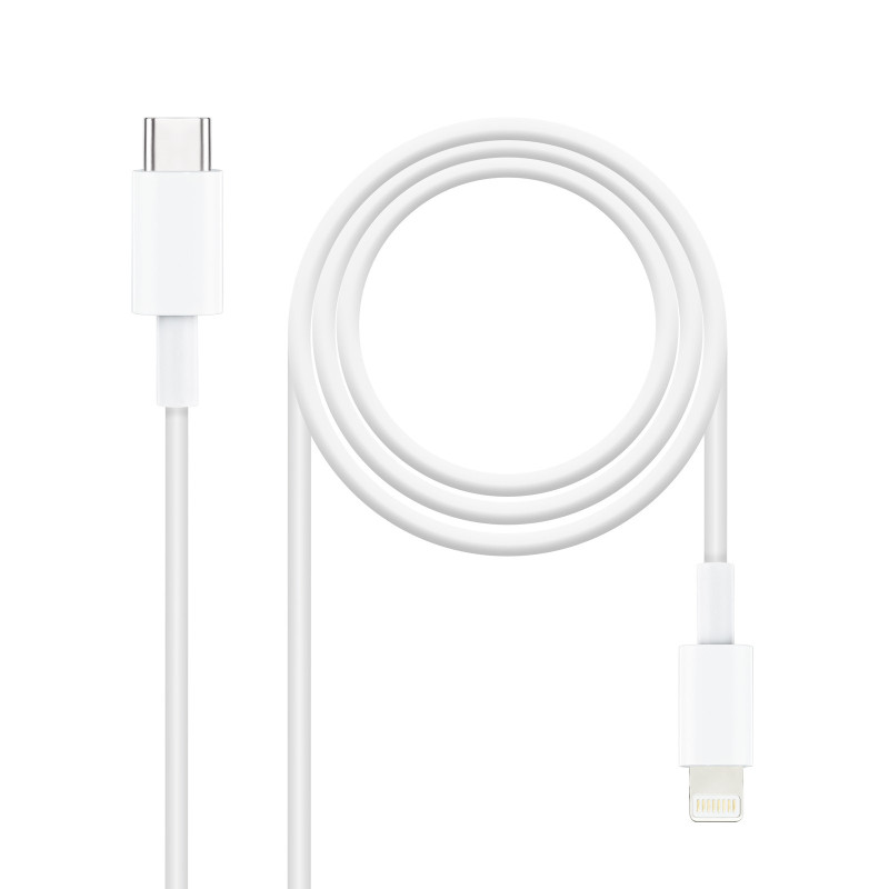 Câble Nanocable USB-C - Lightning M M 2m (Blanc)