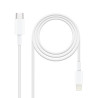 Câble Nanocable USB-C - Lightning M M 2m (Blanc)