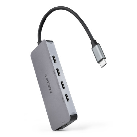 Hub USB-C 3.2 Nanocable - 3 ports (Gris)