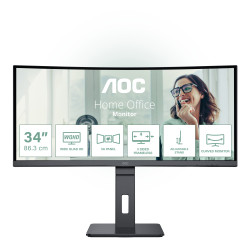 Ecran incurvé 34" AOC CU34P3CV UWQHD 100Hz (Noir)