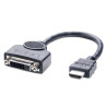 Câble adaptateur Lindy HDMI vers DVI-I M F 20cm (Noir)