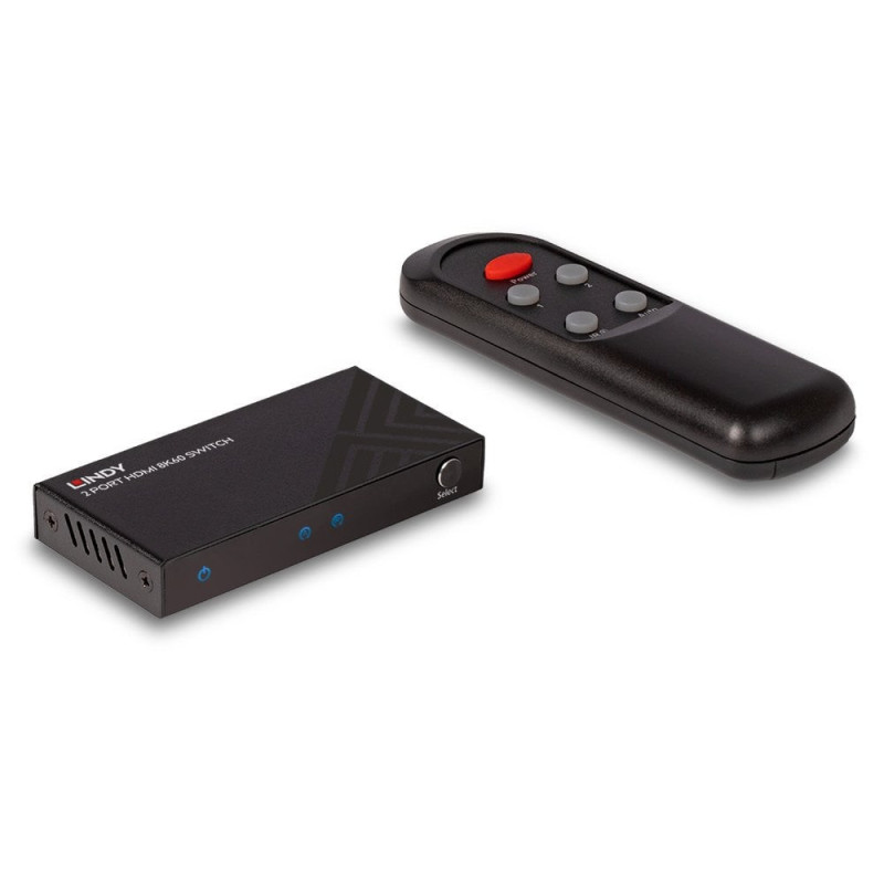 Switch HDMI Lindy 2 ports 8k (2 entrées   1 sortie)