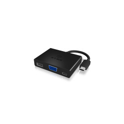 Adaptateur Icy Box IB-DK4032-CP USB 3.1 Type C vers VGA + Type C + USB
