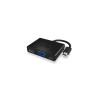 Adaptateur Icy Box IB-DK4032-CP USB 3.1 Type C vers VGA + Type C + USB