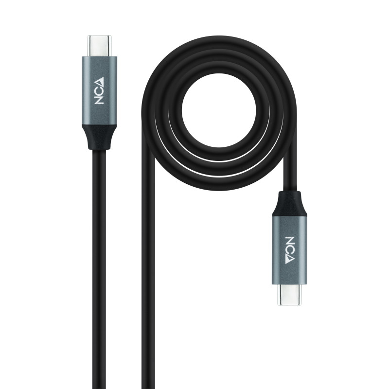 Câble Nanocable USB-C 3.2 M M 3m 100W (Noir Gris)