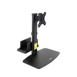 Support écran à fixer Tooq DB1128TN 17"-27" (6kg max) avec support mini-PC (Noir)