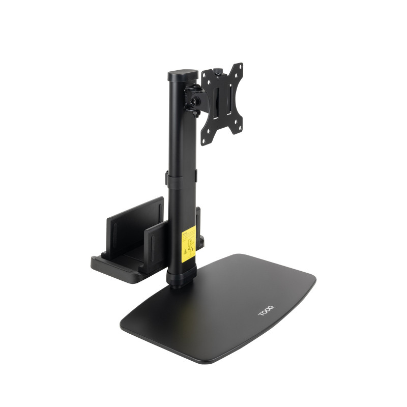 Support écran à fixer Tooq DB1128TN 17"-27" (6kg max) avec support mini-PC (Noir)