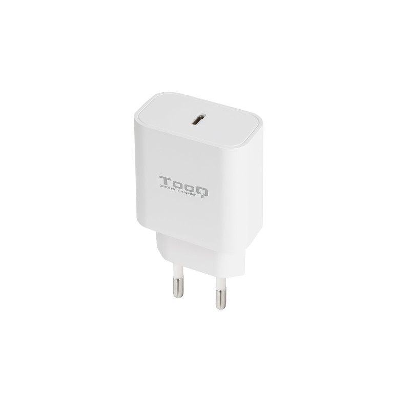 Chargeur secteur TooQ TQWC-PDUSBC20 1 port USB-C 20W (Blanc)