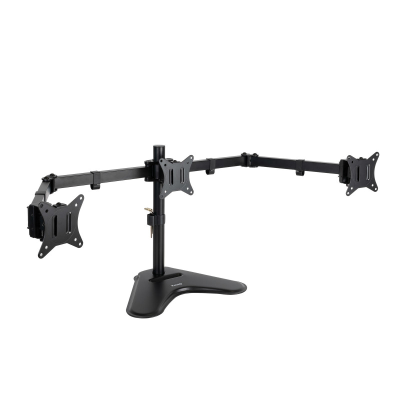 Support triple-écran à poser Tooq DB1704TN 13"-27" (7kg max) (Noir)