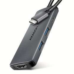 Hub USB-C 3.2 Axagon HMC-5H8K - 4 ports USB-A C + 1 port HDMI (Gris)
