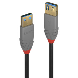 Rallonge USB 3.0 Lindy 2m M F (Gris)