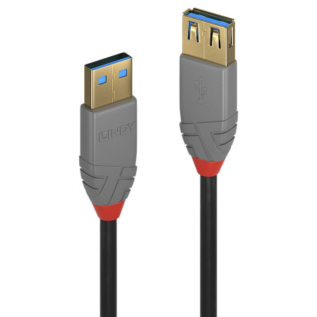 Rallonge USB 3.0 Lindy 2m M F (Gris)