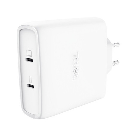 Chargeur secteur Trust Maxo 2x port USB-C - 100W (Blanc)