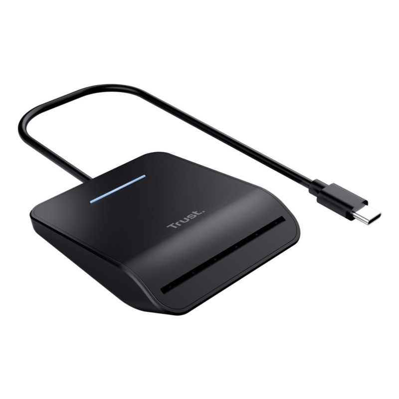 Lecteur de Cartes à puce Externe Trust USB-C Primo (Noir)