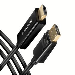 Câble adaptateur Axagon DisplayPort vers HDMI 1,8m (Noir)
